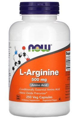 美國Now左旋 500mg250粒 L-Arginine