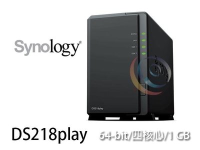 「阿秒市集」詢問有優惠 Synology 群暉 DS218play 2Bay 四核 NAS 網路儲存伺服器