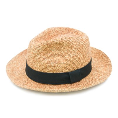 利卡夢鞋園–Limehi 時尚造型黑緞帶草帽 沙灘遮陽帽 棕黑 Lime-15