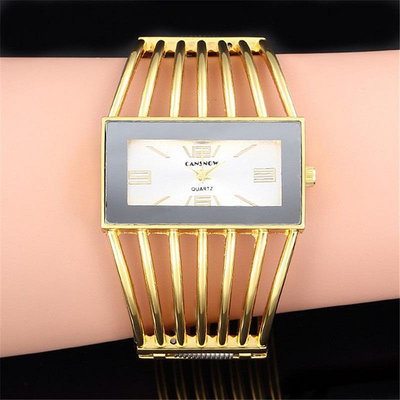時尚特別新款創意手鐲手錶女生女士腕錶手錶  合金石英錶方形時尚潮流歐美高檔女士手錶
