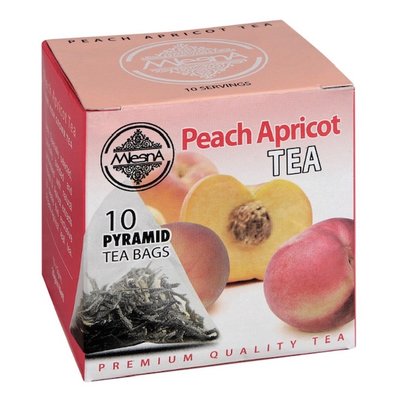 【即享萌茶坊】MlesnA Peach Apricot Tea曼斯納杏桃紅茶10入三角立體茶包/盒 ※本月促銷※