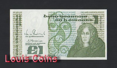 【Louis Coins】B599-IRELAND-1977-1989愛爾蘭紙幣,1 Pound