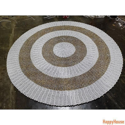 現貨：地毯 SEAGRASS 圓形巨型直徑 180 厘米編織地板地毯 SEAGRASS 裝飾