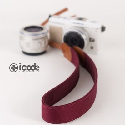 【現貨】iCode 韓國 幸運草 i-Code 伯朗紅 P1788 麂皮 通用款 背帶 適用 微單 類單 相機 0331