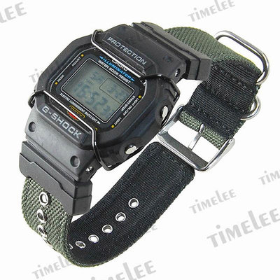 ⚡卡西歐手錶DW-5600BBN-1/G/6900/GA-100/110/400帆布錶帶+轉接膠
