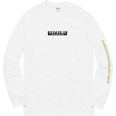 超搶手】全新正品2018 FW秋冬首發Supreme 1994 LS Tee 字體長袖T 黑色L