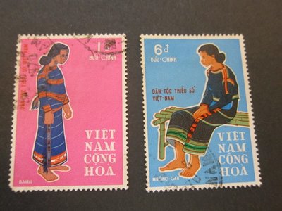 【雲品12】越南Vietnam 1969 Sc 355-6 FU 庫號#B526 85776