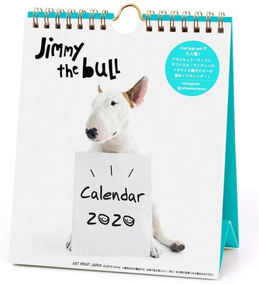 乾媽店。日本 韓國製 2020月曆 吉米 牛頭梗 繪本 桌上型月曆 週曆 日曆 值得收藏  jimmy the bull