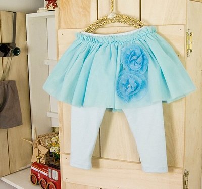 【子供の部屋】台灣製造 女童純棉 超柔甜美 假2件 紗紗裙褲 蓬蓬裙褲2款可選