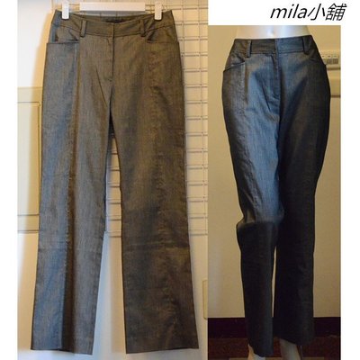 【現貨】❤日本帶回,絲光棉料鐵灰色直筒長褲(11R號:29吋)日本精品女裝