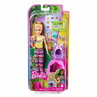 台中＊＊宏富玩具＊＊MATTEL Barbie 芭比娃娃 芭比Skipper&Stacie露營遊戲組 金髮