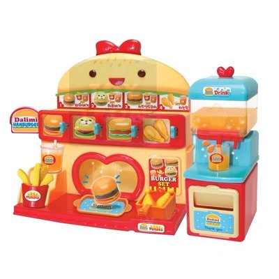 MissDuo 韓國代購正品 漢堡麵包店玩具/Dalimi 月亮娃娃 漢堡 薯條  飲料機 速食店 麥當勞 黏土 玩具女孩角色扮演遊戲