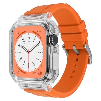 森尼3C-Apple Watch 透明錶殼改裝套件 8 7 45mm 41mm iWatch Series 6 SE 5 44mm-品質保證