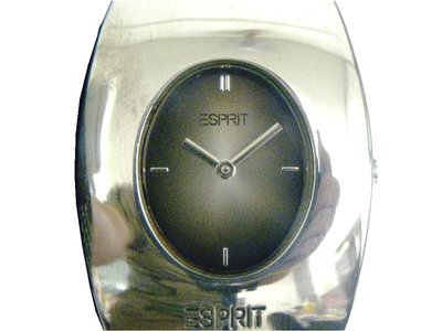 [專業模型] 女錶 [ESPRIT S2730S] ESPRIT 經典楕圓型手環鋼錶[銀黑面]中性/潮/軍錶