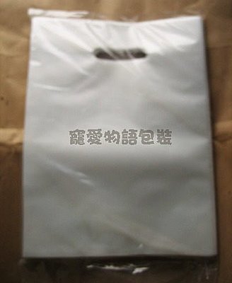 【寵愛物語包裝】透明色 霧面款 半透光 塑膠袋 手提袋 台灣製 100入偏厚款~ M號