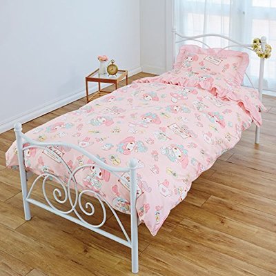 日本代購 sanrio 三麗鷗 美樂蒂 melody my melody 單人床包 三件組 床單 被套 枕頭套 和式床單