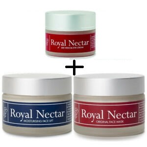 正品 紐西蘭 Royal Nectar 蜂毒面膜+面霜+眼霜 3件優惠組合 50ml 皇家保養推薦