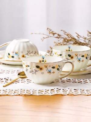 下殺 (null)(null)萱德堂歐式咖啡杯碟套裝英式陶瓷下午茶杯家用花茶杯骨瓷茶壺茶具