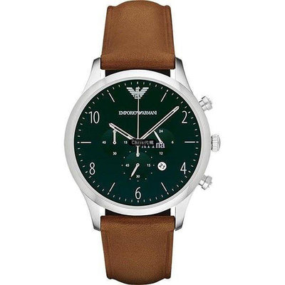 現貨 精品代購 EMPORIO ARMANI 亞曼尼手錶 AR1941 經典石英錶 小牛皮錶帶 手錶 歐美代購 可開發票