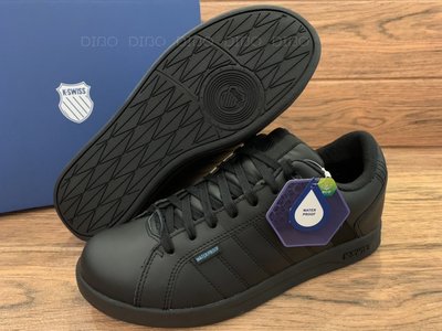 DIBO-KSWISS 男生 休閒運動鞋 防水鞋 工作鞋 另類雨鞋 黑色皮鞋 皮質LUNHADL 全黑-08456001