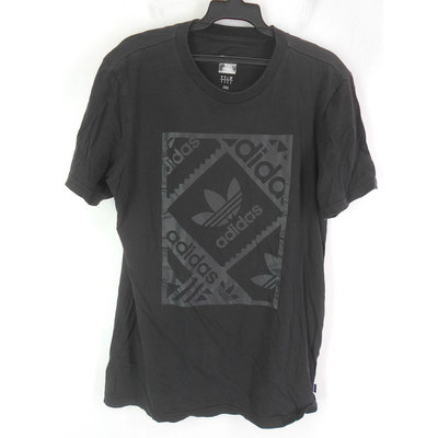 男 ~【ADIDAS】黑色運動休閒T恤 S~M號(4D34)~99元起標~
