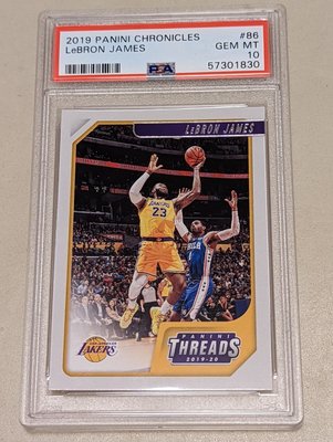 2019-20 Panini Chronicles #86 LeBron James/Threads PSA10