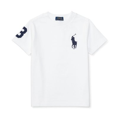 美國百分百【Ralph Lauren】T恤 RL 短袖 T-shirt Polo 大馬 深藍馬 素面 白色 E102