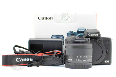 【高雄青蘋果3C】CANON EOS M50 + 15-45MM 黑 單鏡組 單眼相機 二手相機 #88395
