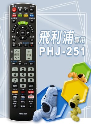全新適用PHILIPS飛利浦 HITACHI日立 JVC(WUSH系列)液晶電視遙控器PHJ-251