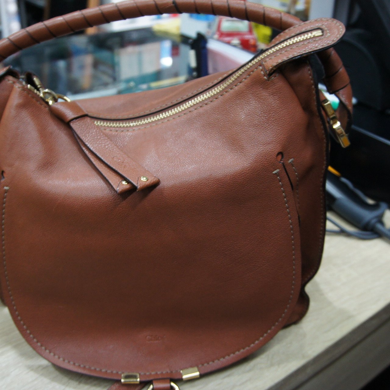 chloe marcie hobo leather handbag