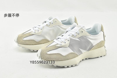 NEW BALANCE 327 白絲綢 白灰 大N 麂皮 休閒 慢跑鞋 NB327 WS327SFD 男女鞋  -步履不停