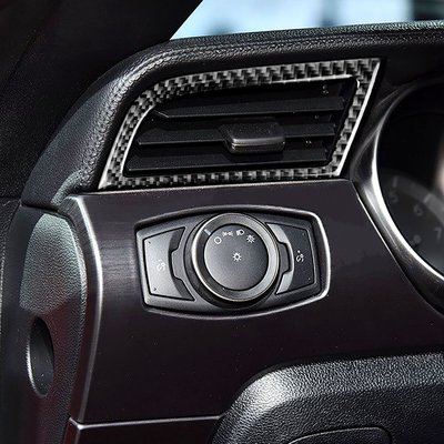 【曉龍優品汽車屋】15-20款 Ford Mustang 側出風口 裝飾框 碳纖維 冷氣 裝飾貼 卡夢 內飾貼