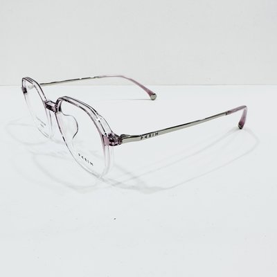《名家眼鏡》PARIM 派麗蒙時尚設計款多角形透明粉紫漸層色配銀色金屬鏡腳85053 V1W
