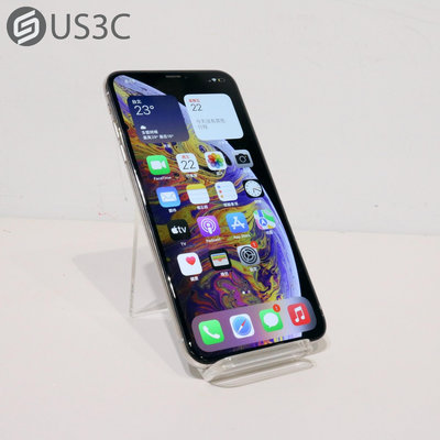 【US3C-青海店】【一元起標】台灣公司貨 Apple iPhone XS Max 256G 銀色 6.5吋 Face ID 原彩顯示 4G LTE 二手手機