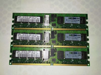 伺服器Server 1GB DDR2 400 CL3 ECC 記憶體