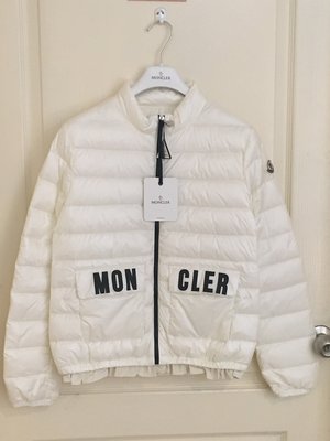 全新 Moncler  ruffle-hem logo-print jacket 羽絨14A 貨