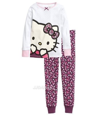童╭＊～H&amp;M正可愛Hello Kitty睡衣兩件組 7y