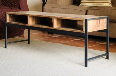 A~輕工業復古風鐵框126公分矮茶几桌/和室桌/客廳桌/邊桌/咖啡桌/書桌