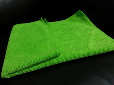 愛車美*~Microfiber Towel - green 36x36 超細纖維下蠟擦拭布 基礎款