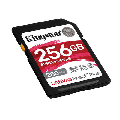 金士頓 Canvas React Plus 256GB SDXC UHS-II V60 U3 記憶卡(KT-SDR2V6-256G)