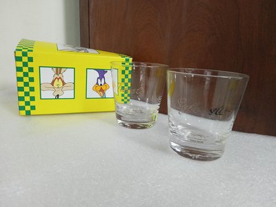 (日本生活用品)東海銀行贈品Tweety Bird/崔蒂/崔弟+大笨貓玻璃杯一對(A896)
