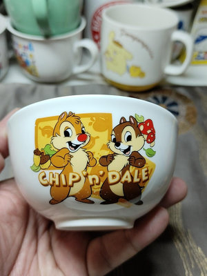 日本迪士尼中古奇奇蒂蒂小碗 茶杯 瓷器