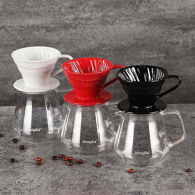 陶瓷手沖咖啡濾杯V60滴漏咖啡杯 螺旋式陶瓷濾杯家用手沖壺套裝