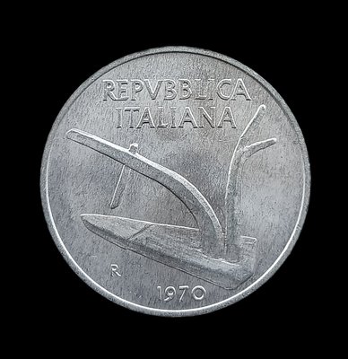 義大利    犁    1970年    10里拉    鋁幣        2599    品相好