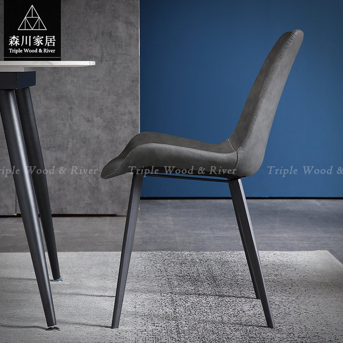 《森川家居》PRC-50RC03-現代簡約設計皮革餐椅 休閒椅餐廳飯店民宿/北歐輕奢設計師/美式LOFT品東西IKEA