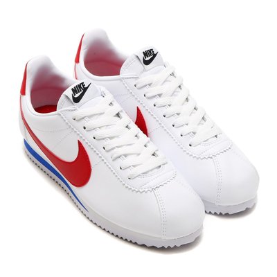 【 鋒仔球鞋 】Wmns Nike Classic Cortez Leather皮革 白藍紅 阿甘 807471-103