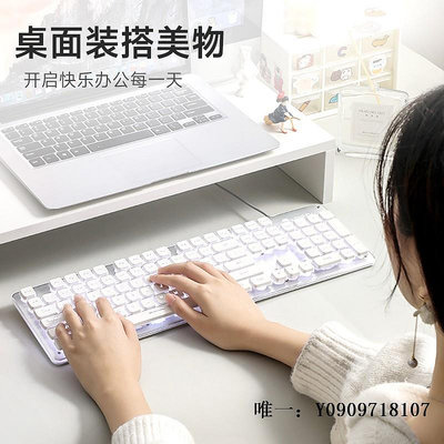 有線鍵盤超靜音有線無線鍵盤鼠標套裝機械手感無聲筆記本電腦女生辦公專用鍵盤套裝