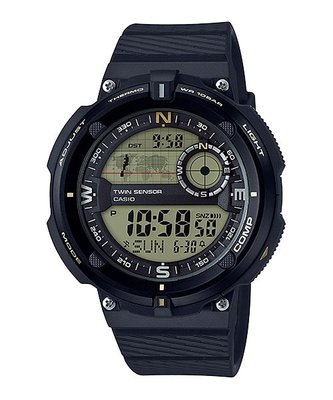 【金台鐘錶】CASIO卡西歐 時尚 登山錶 溫度計 指北針 LED照明 橡膠錶帶 防水200米 SGW-600H-9A