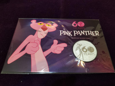 澳洲柏斯鑄幣局2024 Pink Panther 60週年 1 英兩紀念銀幣共1枚 (全新未使用)