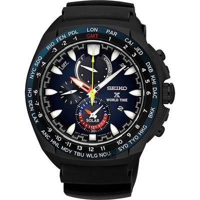 SEIKO 精工 Prospex 太陽能solar 計時腕錶(SSC551P1)-黑/44mm V195-0AB0SD